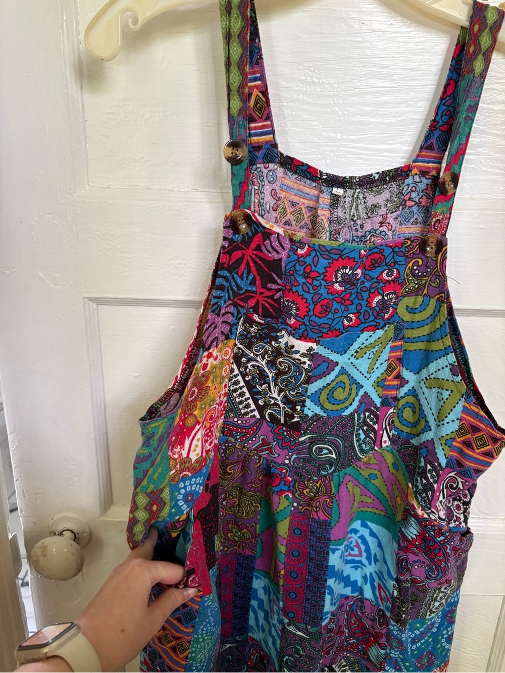 Patchwork Boho Overalls - Picture 2 of 2